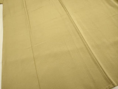 平和屋着物●上質な色無地 榛色 正絹 逸品 DAAZ5128du
