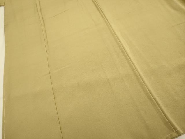 平和屋着物●上質な色無地 榛色 正絹 逸品 DAAZ5128du