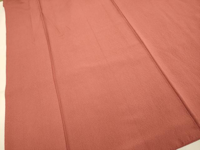 平和屋着物●上質な色無地 銀朱色 正絹 逸品 DAAZ5132du