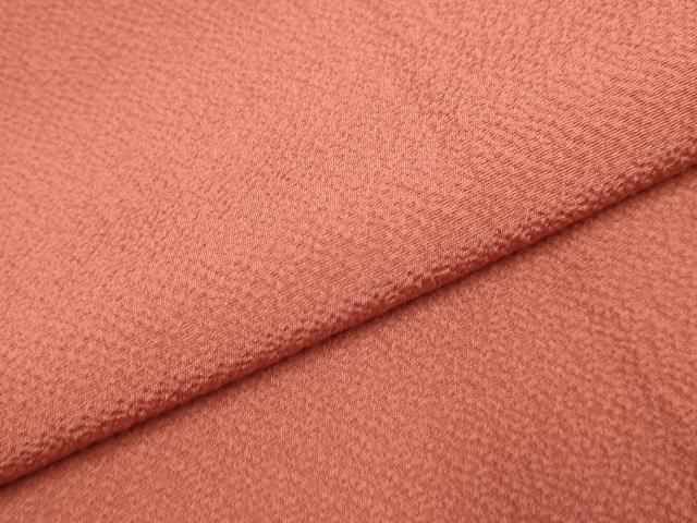 平和屋着物●上質な色無地 銀朱色 正絹 逸品 DAAZ5132du