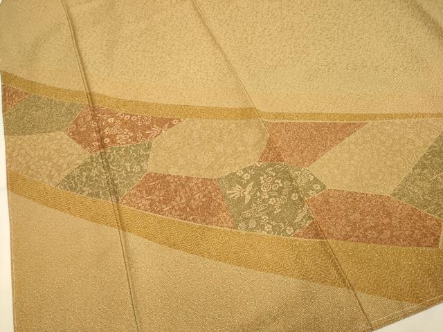平和屋着物●訪問着　切嵌花鳥文　正絹　逸品　未使用　DAAZ5133du