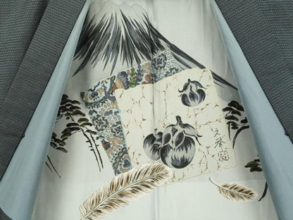 平和屋着物●男性　本場大島紬　アンサンブル　100亀甲　総詰め　正絹　逸品　DAAZ5135du