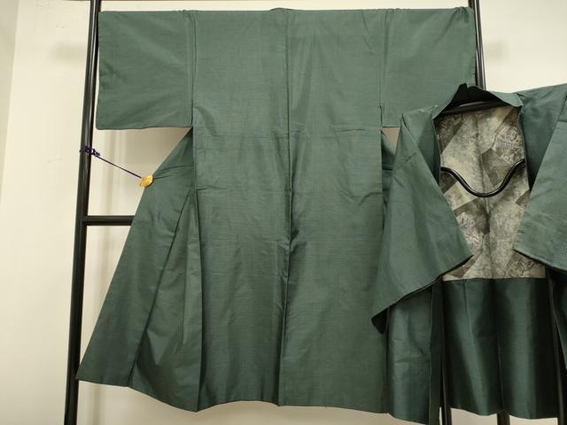 平和屋着物●男性　本場大島紬　アンサンブル　80亀甲　総詰め　正絹　逸品　DAAZ5136du