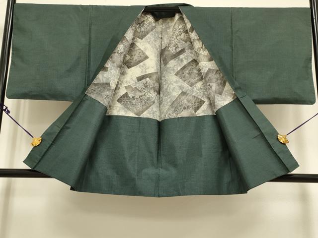 平和屋着物●男性　本場大島紬　アンサンブル　80亀甲　総詰め　正絹　逸品　DAAZ5136du