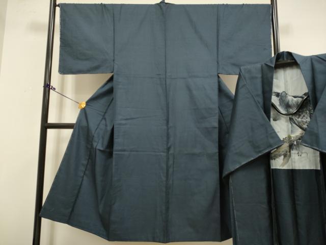 平和屋着物●男性　紬　アンサンブル　100亀甲　総詰め　正絹　逸品　未使用　DAAZ5138du