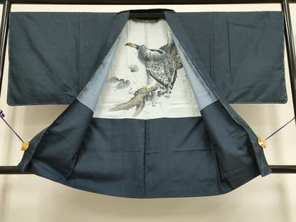 平和屋着物●男性　紬　アンサンブル　100亀甲　総詰め　正絹　逸品　未使用　DAAZ5138du