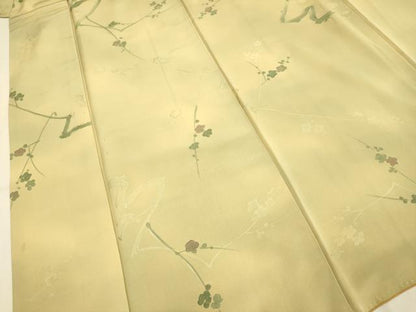 平和屋着物▼上質な小紋　地紋起こし　枝梅文　暈し染め　正絹　逸品　DAAZ5170du
