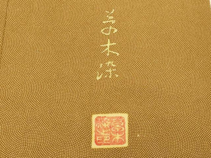 平和屋着物●江戸小紋　草木染　鮫小紋柄　正絹　逸品　DAAZ5238du