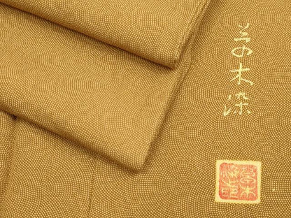 平和屋着物●江戸小紋　草木染　鮫小紋柄　正絹　逸品　DAAZ5238du