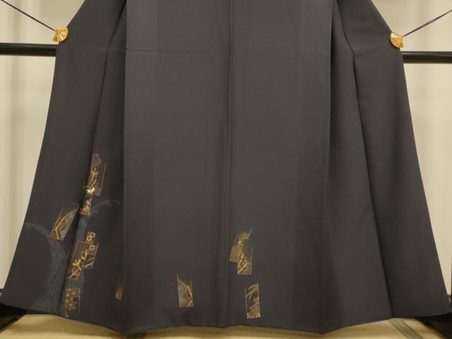 平和屋着物●訪問着 刺繍 短冊矢羽吉祥文 金彩 背抜き仕立て 正絹 逸品 DAAZ5242du