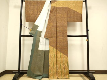 平和屋着物●訪問着　洋花間道　正絹　逸品　DAAZ5258du