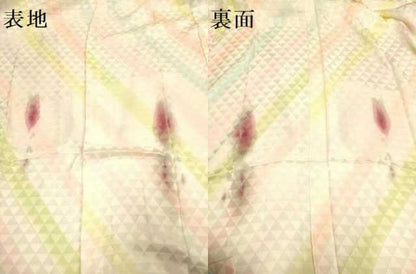 平和屋着物▼長襦袢　無双仕立て　斜線文　鱗地紋　暈し染め　正絹　逸品　DAAZ5261du
