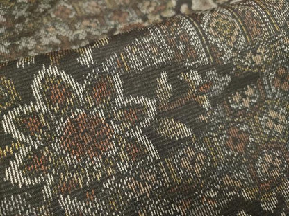 平和屋着物●上質な紬  吉祥花文　正絹　逸品　未使用　DAAZ5264du