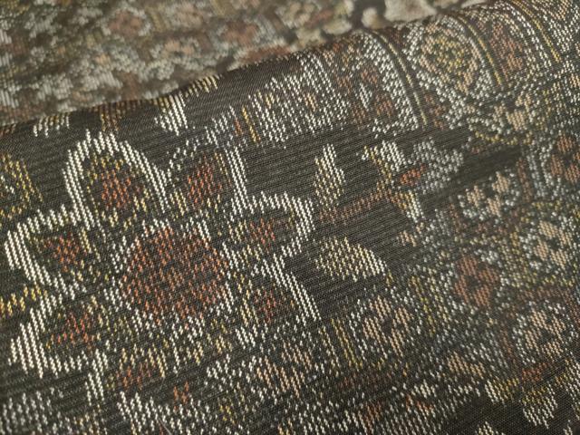 平和屋着物●上質な紬  吉祥花文　正絹　逸品　未使用　DAAZ5264du