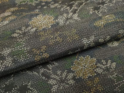 平和屋着物●上質な紬　草花文　正絹　逸品　未使用　DAAZ5266du