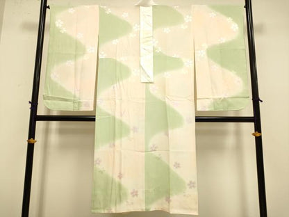 平和屋着物●長襦袢 無双仕立て 作家物 舞桜文 夢ぼかし 正絹 逸品 DAAZ5330du