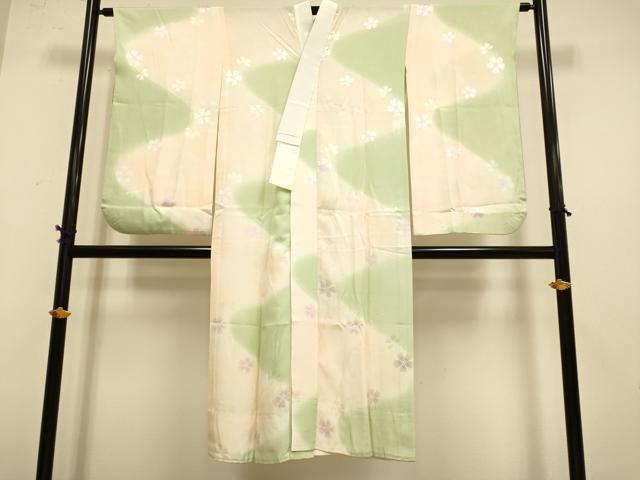 平和屋着物●長襦袢 無双仕立て 作家物 舞桜文 夢ぼかし 正絹 逸品 DAAZ5330du