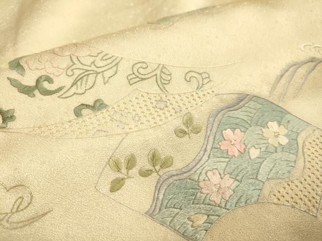 平和屋着物▽中国三大刺繍 スワトウ刺繍 汕頭刺繍 訪問着 刺繍 地