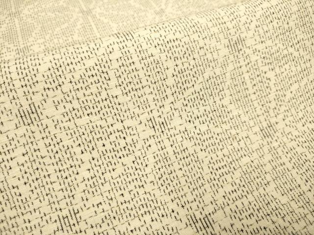 平和屋着物■上質な紬　麻の葉文様　正絹　逸品　DAAZ5370du