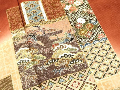 平和屋着物■訪問着　吉祥花鳥文　暈し染め　金彩　正絹　逸品　DAAZ5378du
