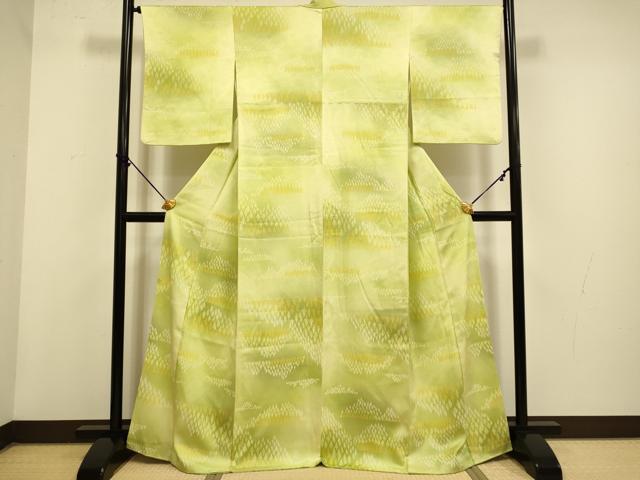 平和屋着物▼上質な小紋　樹林文　暈し染め　正絹　逸品　DAAZ5392du