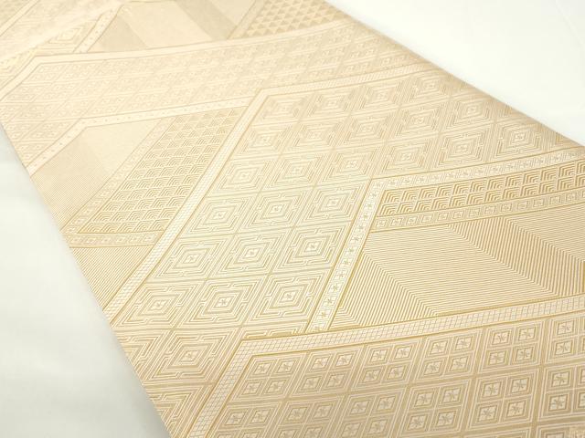 平和屋着物◎佐賀錦　六通柄袋帯　道長飛鳥花文　金糸　正絹　逸品　DAAZ5538ea