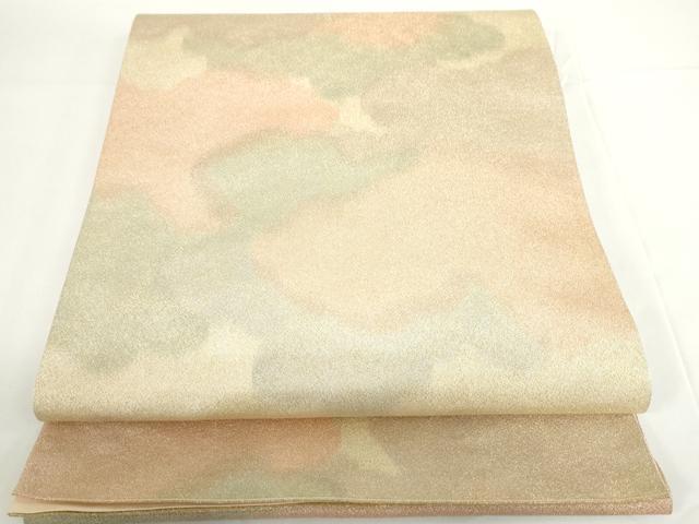 平和屋着物◎砂子綴れ　全通柄袋帯　雲重ね　金糸　正絹　逸品　DAAZ5548ea