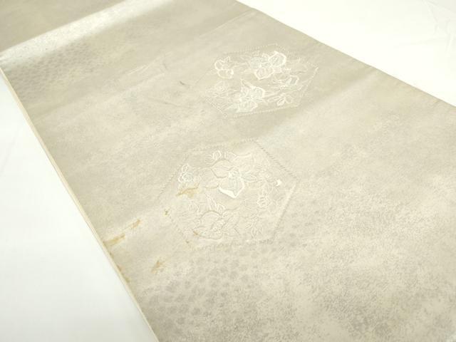 平和屋着物◎中国三大刺繍　相良刺繍　総刺繍　太鼓柄袋帯　蘭　亀甲文　正絹　逸品　DAAZ5560ea
