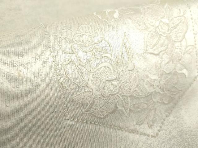 平和屋着物◎中国三大刺繍　相良刺繍　総刺繍　太鼓柄袋帯　蘭　亀甲文　正絹　逸品　DAAZ5560ea