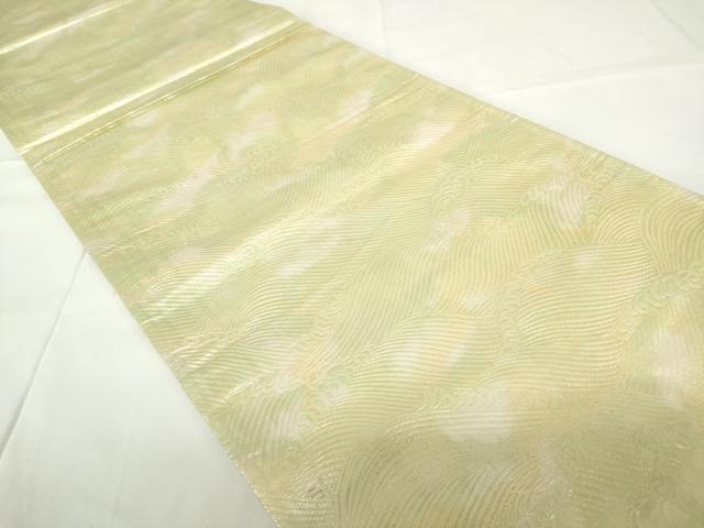 平和屋着物◎全通柄袋帯　立波文　正絹　逸品　DAAZ5635ea