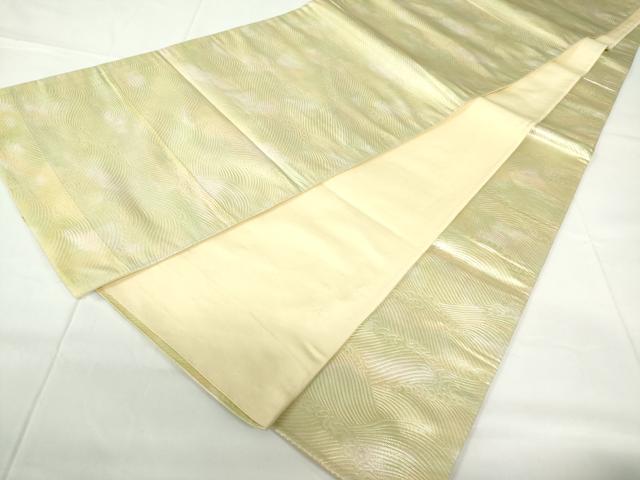 平和屋着物◎全通柄袋帯　立波文　正絹　逸品　DAAZ5635ea