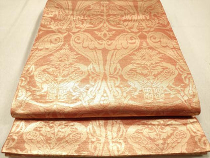 平和屋着物◎六通柄 京袋帯 鳥獣花文 金糸 正絹 逸品 DAAZ5649ea
