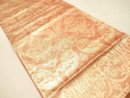 平和屋着物◎六通柄 京袋帯 鳥獣花文 金糸 正絹 逸品 DAAZ5649ea