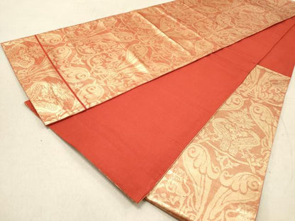 平和屋着物◎六通柄 京袋帯 鳥獣花文 金糸 正絹 逸品 DAAZ5649ea
