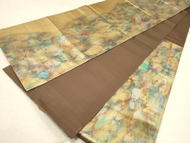 帯3068 ●やまと誂製 高級 正絹 ぜんまい紬 袋帯 帯3068 ○やまと誂製 高級 正絹 ぜんまい紬 袋帯