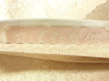 平和屋着物◎九百佐賀錦　六通柄袋帯　光悦　飛鶴　金銀糸　正絹　逸品　DAAZ5686ea
