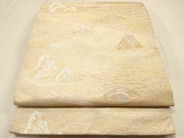 平和屋着物◎六通柄 京本袋帯 庭園 金銀糸 正絹 逸品 DAAZ5693ea
