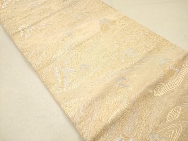 平和屋着物◎六通柄 京本袋帯 庭園 金銀糸 正絹 逸品 DAAZ5693ea