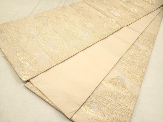 平和屋着物◎六通柄 京本袋帯 庭園 金銀糸 正絹 逸品 DAAZ5693ea