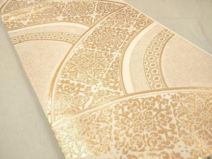 平和屋着物◎六通柄袋帯 花菱文 金糸 正絹 逸品 DAAZ5719ea