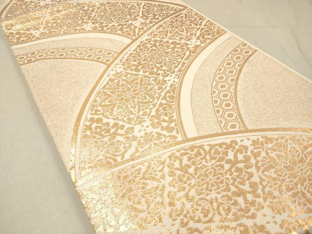 平和屋着物◎六通柄袋帯 花菱文 金糸 正絹 逸品 DAAZ5719ea