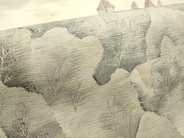 平和屋着物◎太鼓柄袋帯 すくい織 風景樹林文 正絹 逸品 DAAZ5755ea