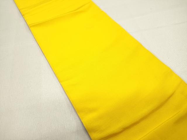 平和屋着物◎本場筑前博多織 両面 半幅帯 紅緋色×鬱金色 児島織物謹製 証紙付き 正絹 逸品 DAAZ5785ea