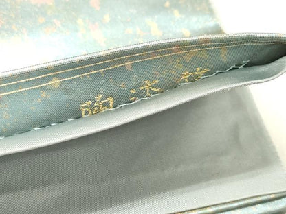 平和屋着物◎六通柄袋帯 霞文 陶漆箔 正絹 逸品 DAAZ5827ea