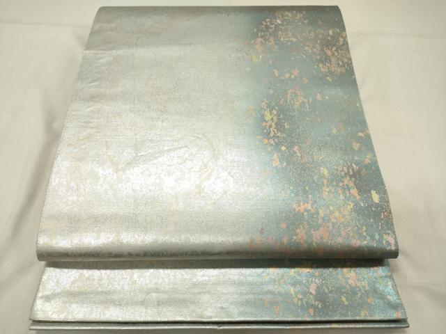 平和屋着物◎六通柄袋帯 霞文 陶漆箔 正絹 逸品 DAAZ5827ea