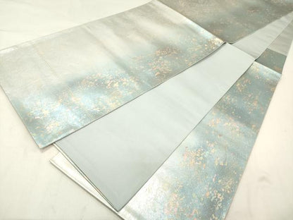 平和屋着物◎六通柄袋帯 霞文 陶漆箔 正絹 逸品 DAAZ5827ea
