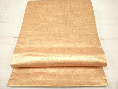 平和屋着物◎両面 全通柄袋帯 霞文 金糸 正絹 逸品 DAAZ5897ea