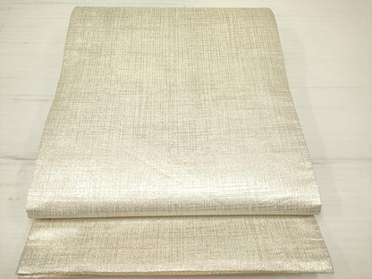 平和屋着物◎両面 全通柄袋帯 霞文 金糸 正絹 逸品 DAAZ5897ea