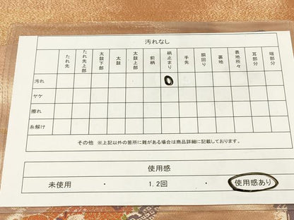 平和屋着物◎六通柄袋帯 女人文 金糸 引箔 正絹 逸品 DAAZ5904ea