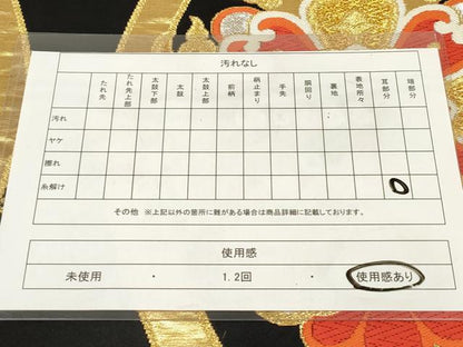 平和屋着物◎六通柄袋帯　唐織　立涌双鶴花文　黒地　金銀糸　正絹　逸品　DAAZ5914ea